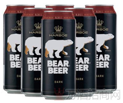 哈尔博熊牌黑啤酒500ml*12