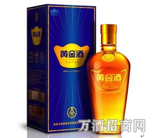 39°五粮液黄金酒万福单支480ml