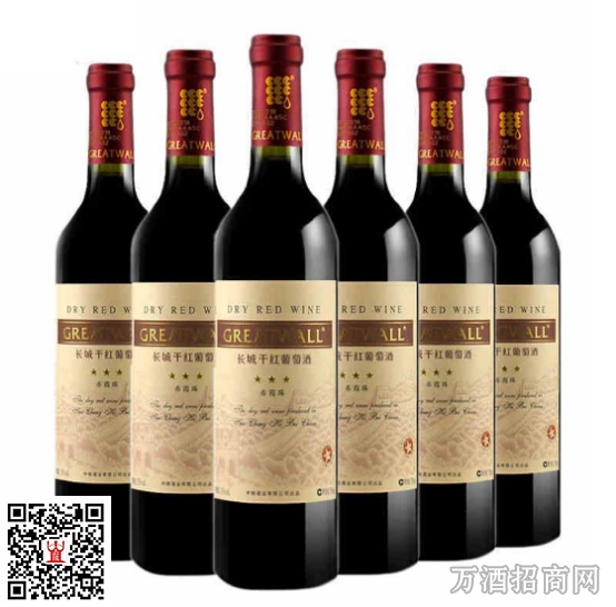 长城干红葡萄酒赤霞珠三星