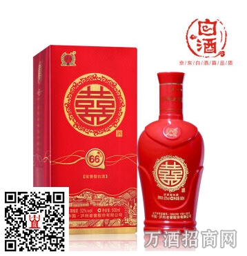 州老窖双喜酒52°喜坛66