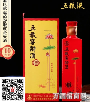 五粮液52°五粮窖龄十年500ml